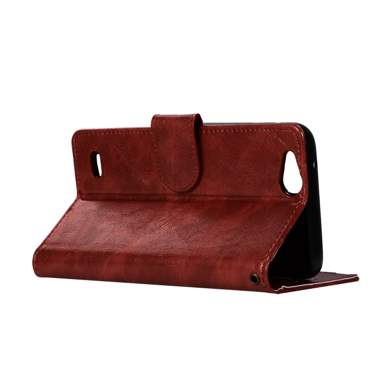 For ZTE N9137 Retro Copper Button Crazy Horse Horizontal Flip PU Leather Case with Holder & Card Slots & Wallet & Lanyard