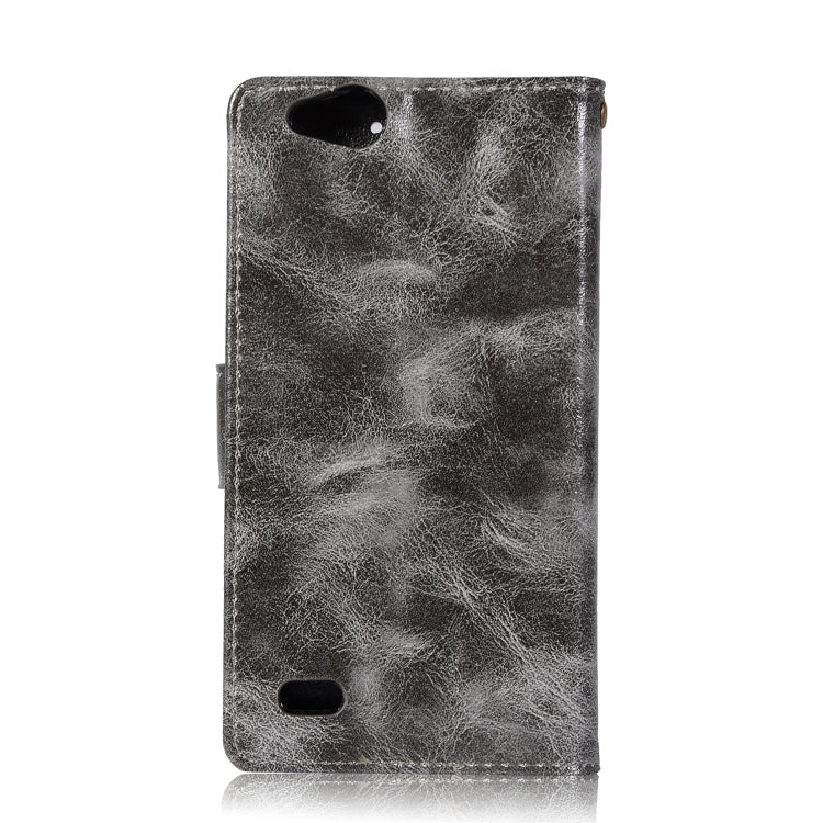 For ZTE N9137 Retro Copper Button Crazy Horse Horizontal Flip PU Leather Case with Holder & Card Slots & Wallet & Lanyard