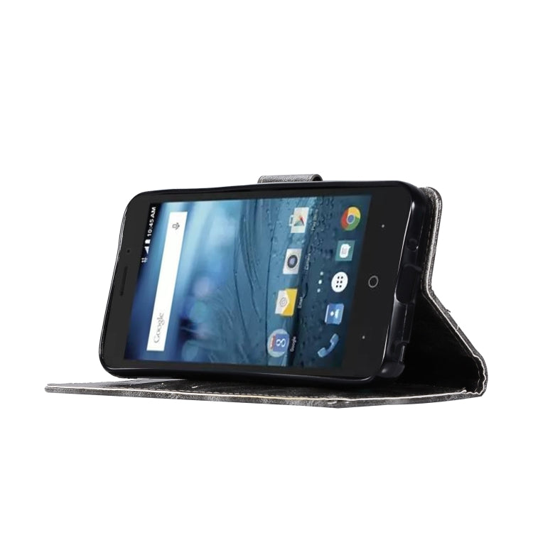 For ZTE N9137 Retro Copper Button Crazy Horse Horizontal Flip PU Leather Case with Holder & Card Slots & Wallet & Lanyard