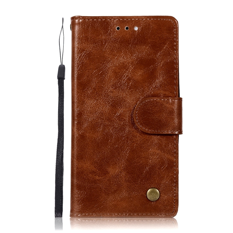 For ZTE N9137 Retro Copper Button Crazy Horse Horizontal Flip PU Leather Case with Holder & Card Slots & Wallet & Lanyard