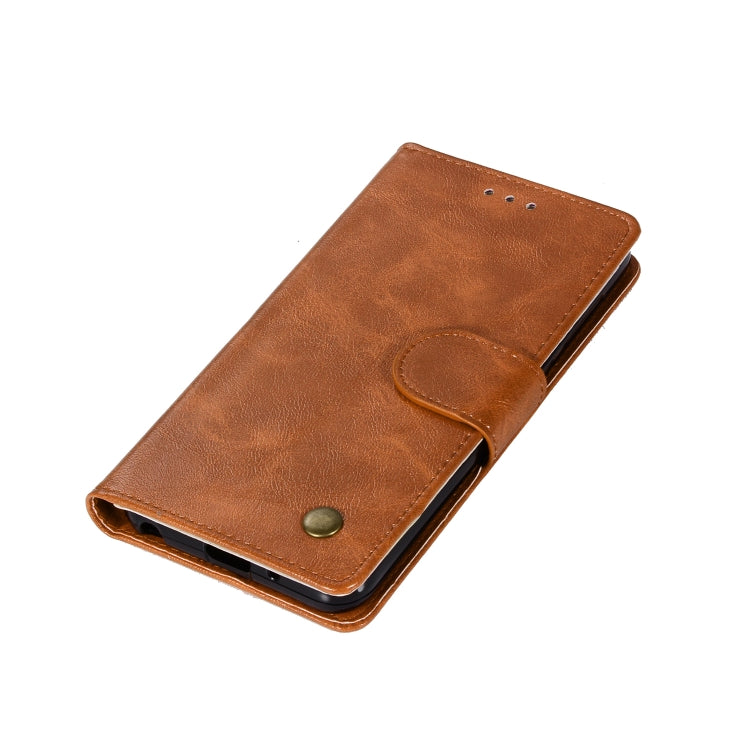 For ZTE N9137 Retro Copper Button Crazy Horse Horizontal Flip PU Leather Case with Holder & Card Slots & Wallet & Lanyard