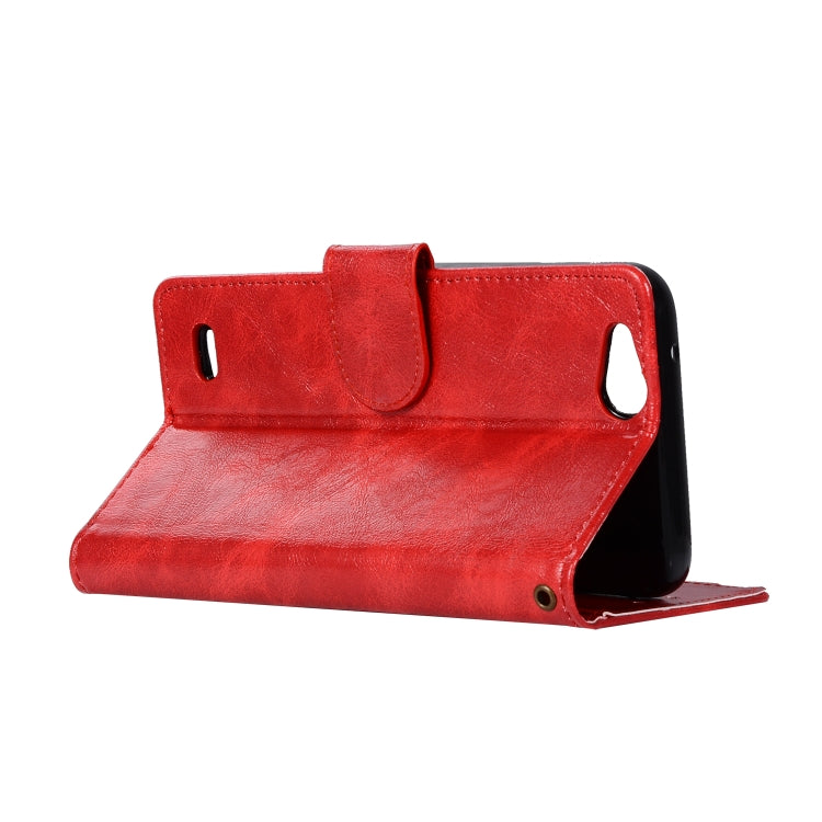 For ZTE N9137 Retro Copper Button Crazy Horse Horizontal Flip PU Leather Case with Holder & Card Slots & Wallet & Lanyard