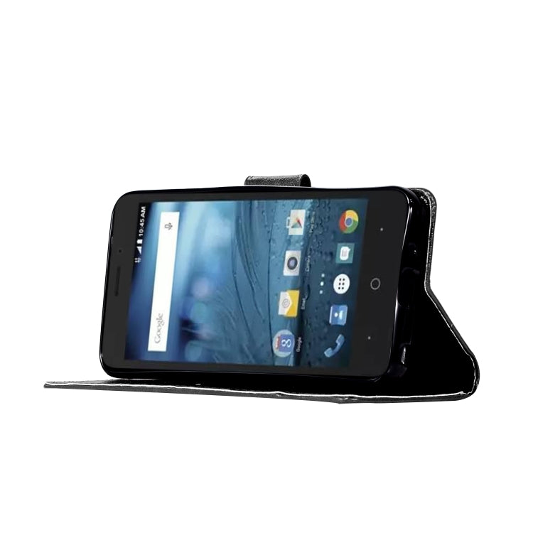 For ZTE N9137 Retro Copper Button Crazy Horse Horizontal Flip PU Leather Case with Holder & Card Slots & Wallet & Lanyard