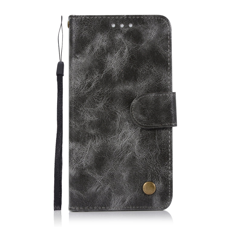 For ZTE Blade V8 Retro Copper Button Crazy Horse Horizontal Flip PU Leather Case with Holder & Card Slots & Wallet & Lanyard