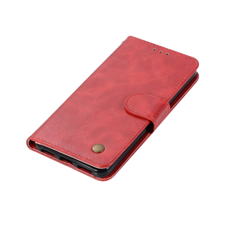 For ZTE Blade V8 Retro Copper Button Crazy Horse Horizontal Flip PU Leather Case with Holder & Card Slots & Wallet & Lanyard