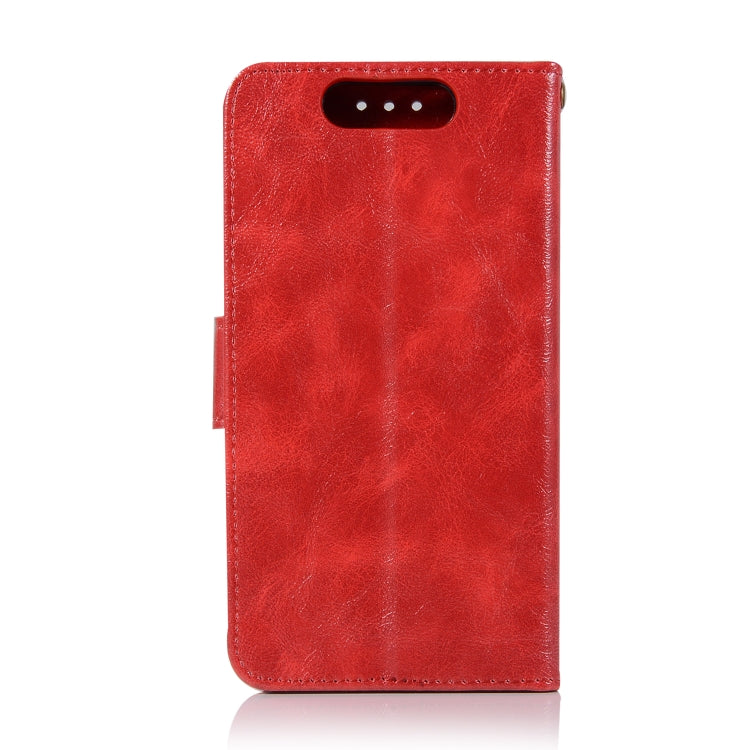 For ZTE Blade V8 Retro Copper Button Crazy Horse Horizontal Flip PU Leather Case with Holder & Card Slots & Wallet & Lanyard