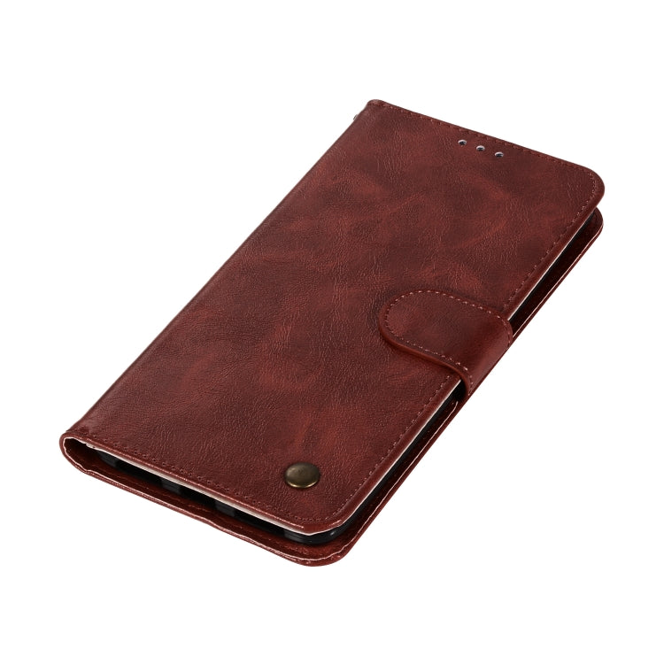 For ZTE Zmax Pro / Z981 Retro Copper Button Crazy Horse Horizontal Flip PU Leather Case with Holder & Card Slots & Wallet & Lanyard