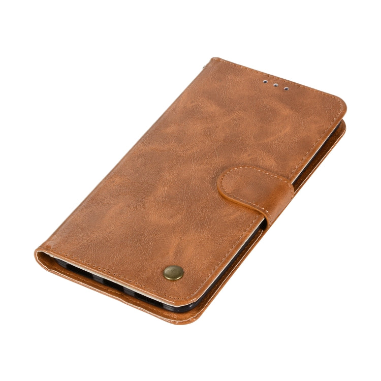 For ZTE Zmax Pro / Z981 Retro Copper Button Crazy Horse Horizontal Flip PU Leather Case with Holder & Card Slots & Wallet & Lanyard