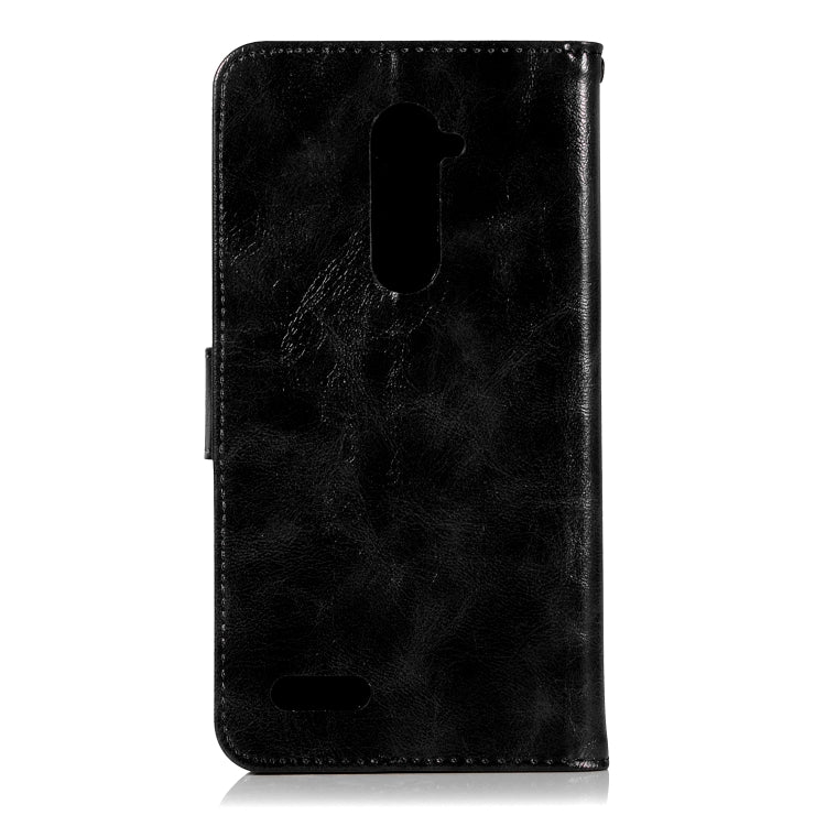 For ZTE Zmax Pro / Z981 Retro Copper Button Crazy Horse Horizontal Flip PU Leather Case with Holder & Card Slots & Wallet & Lanyard