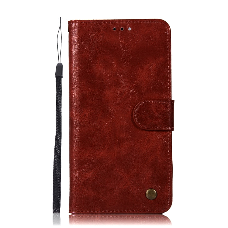 For  ZTE Blade Z Max / Z982 Retro Copper Button Crazy Horse Horizontal Flip PU Leather Case with Holder & Card Slots & Wallet & Lanyard