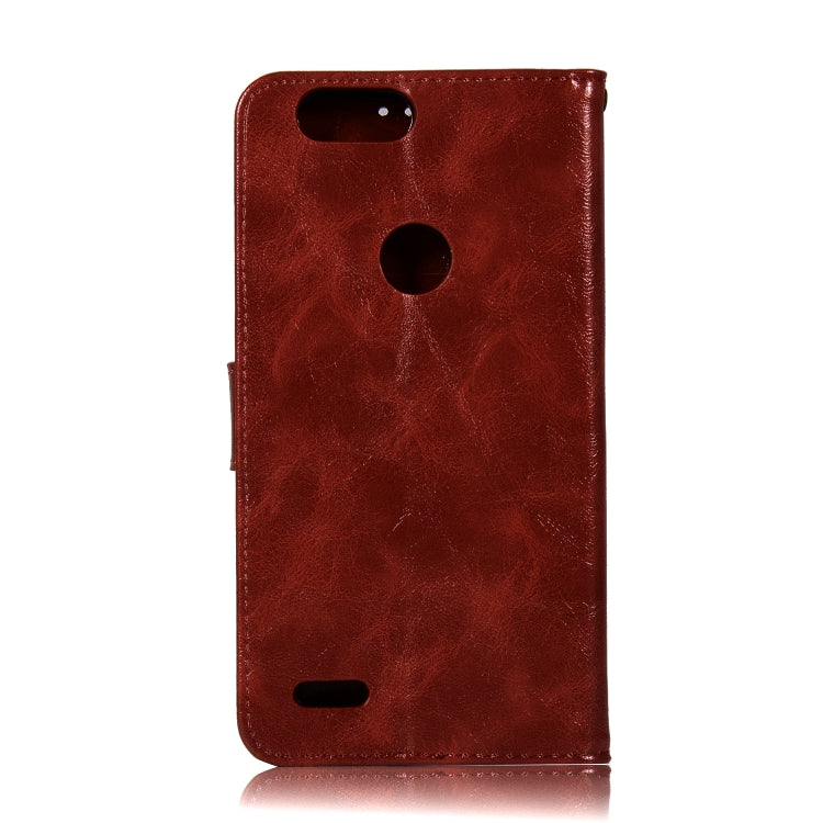 For  ZTE Blade Z Max / Z982 Retro Copper Button Crazy Horse Horizontal Flip PU Leather Case with Holder & Card Slots & Wallet & Lanyard