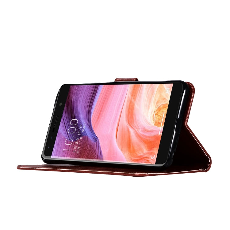 For  ZTE Blade Z Max / Z982 Retro Copper Button Crazy Horse Horizontal Flip PU Leather Case with Holder & Card Slots & Wallet & Lanyard