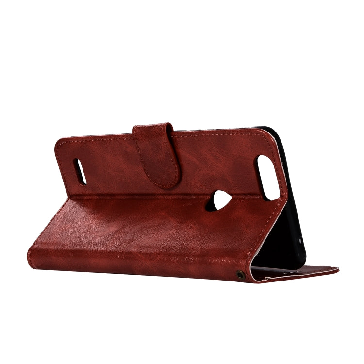 For  ZTE Blade Z Max / Z982 Retro Copper Button Crazy Horse Horizontal Flip PU Leather Case with Holder & Card Slots & Wallet & Lanyard