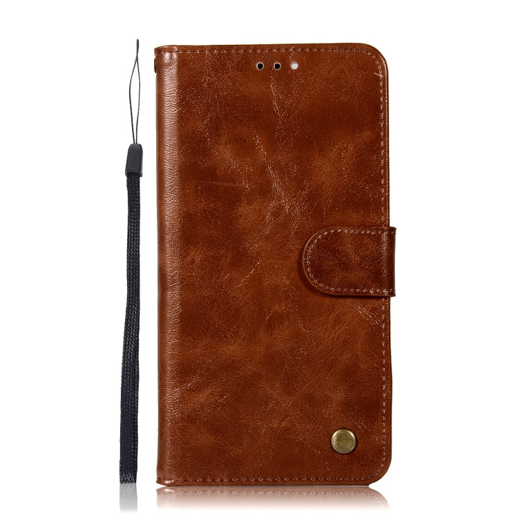 For  ZTE Blade Z Max / Z982 Retro Copper Button Crazy Horse Horizontal Flip PU Leather Case with Holder & Card Slots & Wallet & Lanyard