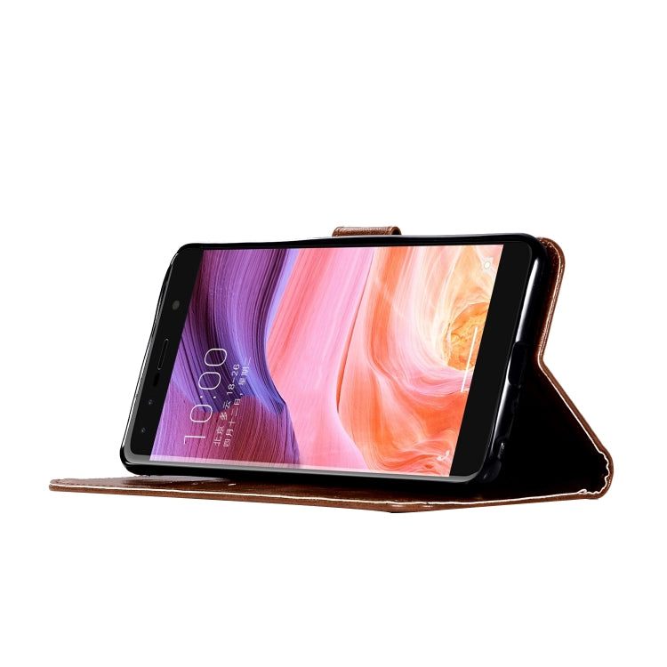 For  ZTE Blade Z Max / Z982 Retro Copper Button Crazy Horse Horizontal Flip PU Leather Case with Holder & Card Slots & Wallet & Lanyard