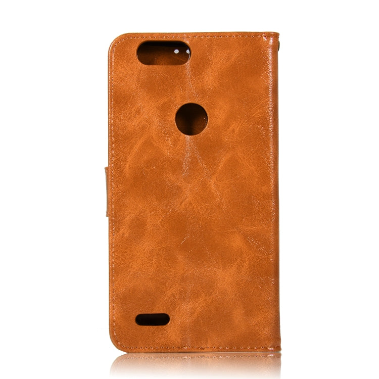 For  ZTE Blade Z Max / Z982 Retro Copper Button Crazy Horse Horizontal Flip PU Leather Case with Holder & Card Slots & Wallet & Lanyard