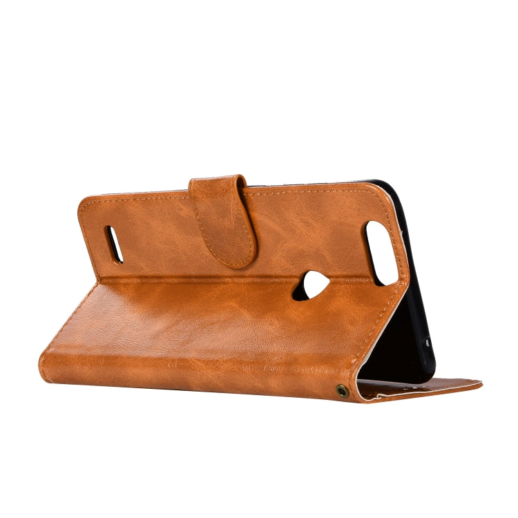 For  ZTE Blade Z Max / Z982 Retro Copper Button Crazy Horse Horizontal Flip PU Leather Case with Holder & Card Slots & Wallet & Lanyard
