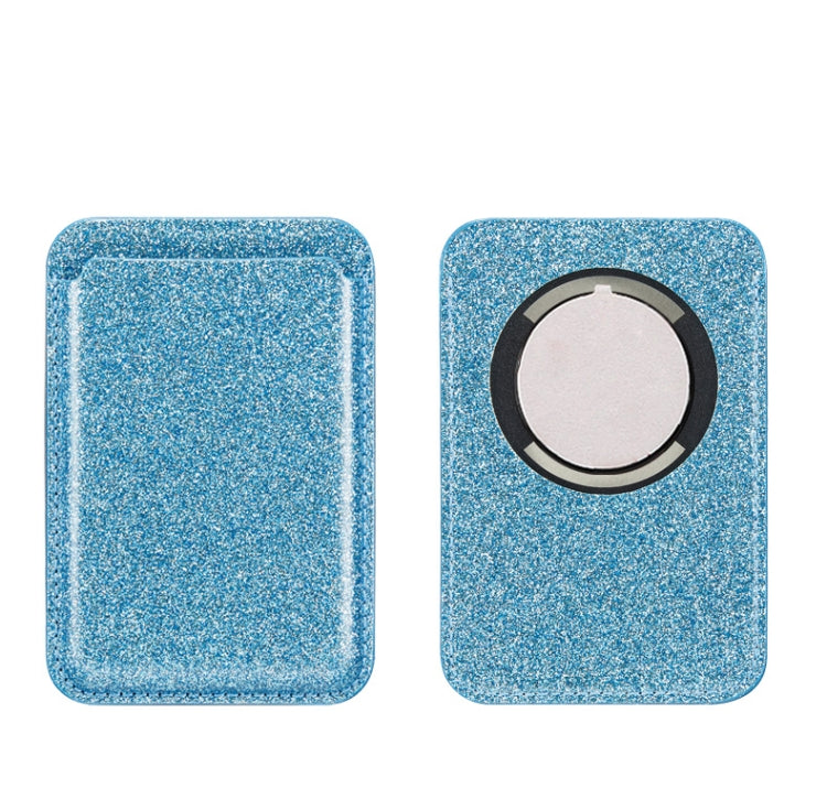 Glitter Powder Leather Wallet Pouch Card Holder Card Case