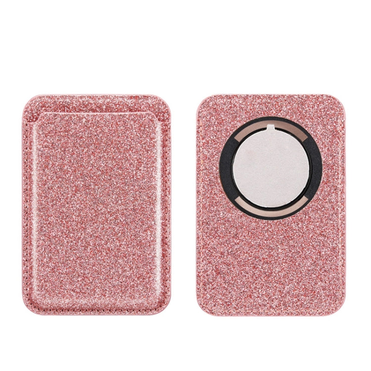 Glitter Powder Leather Wallet Pouch Card Holder Card Case