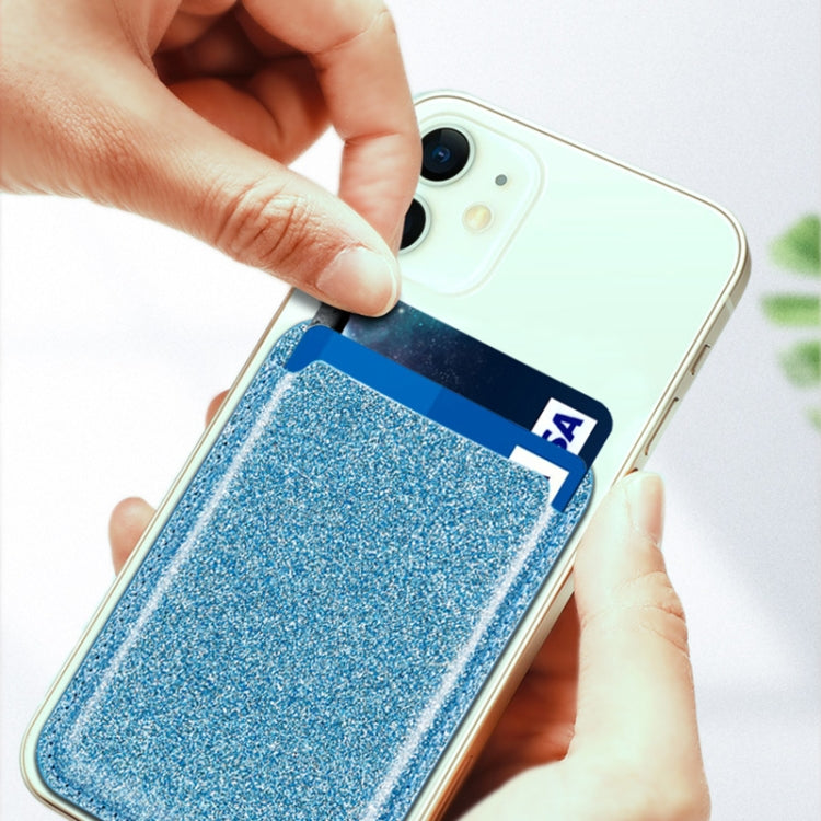Glitter Powder Leather Wallet Pouch Card Holder Card Case