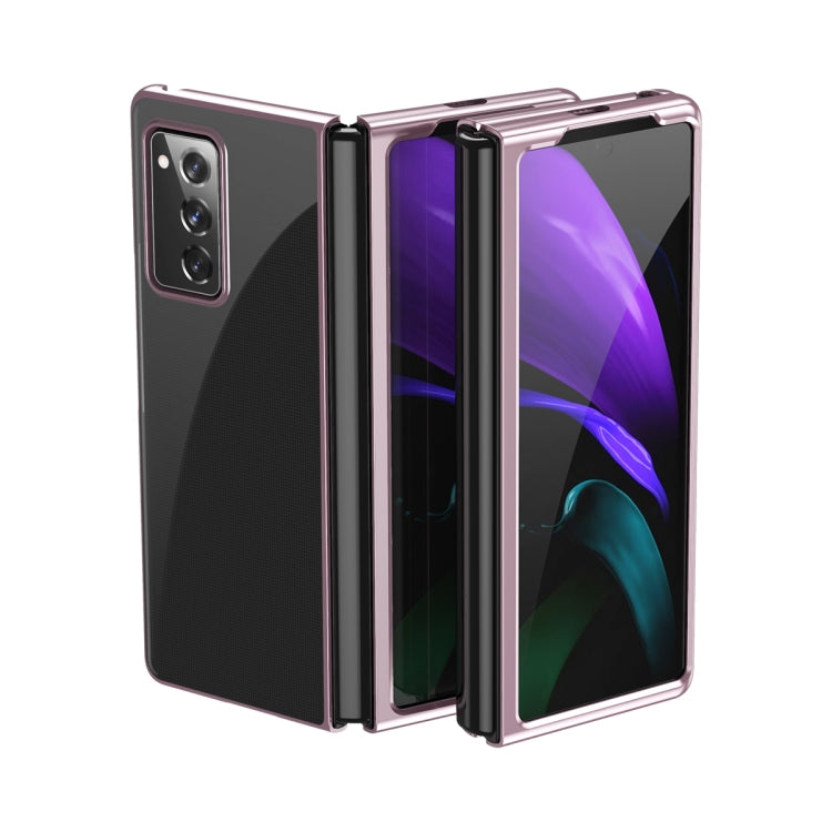For Samsung Galaxy Z Fold2 5G Ultra-thin Electroplated Transparent Folding Case