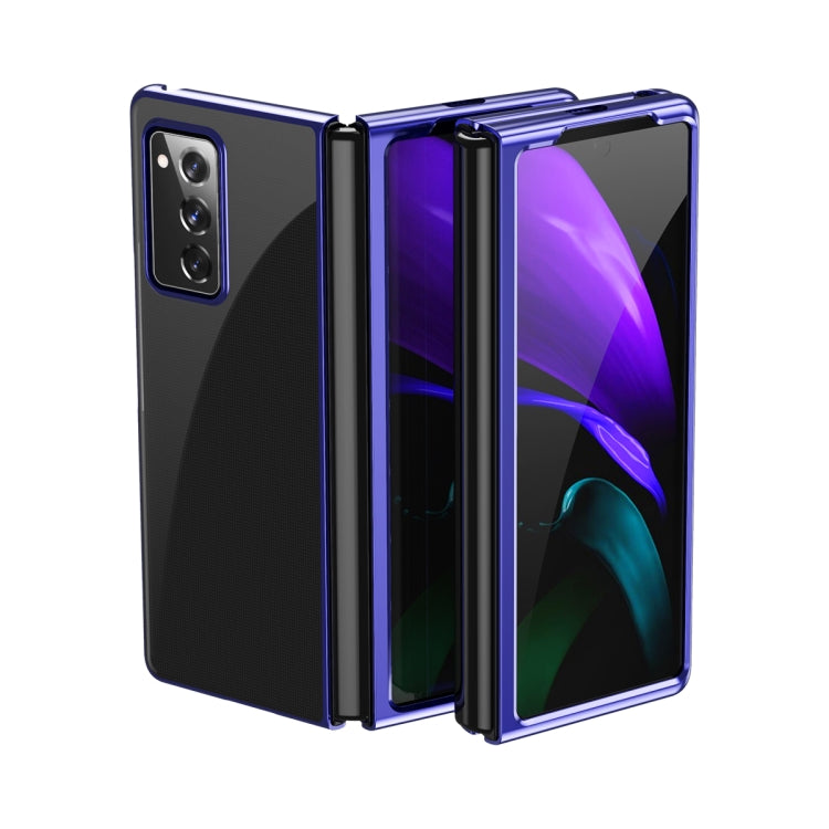 For Samsung Galaxy Z Fold2 5G Ultra-thin Electroplated Transparent Folding Case