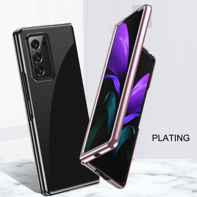 For Samsung Galaxy Z Fold2 5G Ultra-thin Electroplated Transparent Folding Case