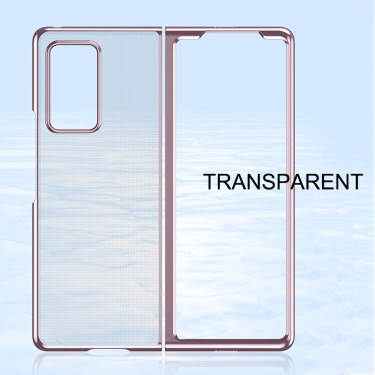 For Samsung Galaxy Z Fold2 5G Ultra-thin Electroplated Transparent Folding Case