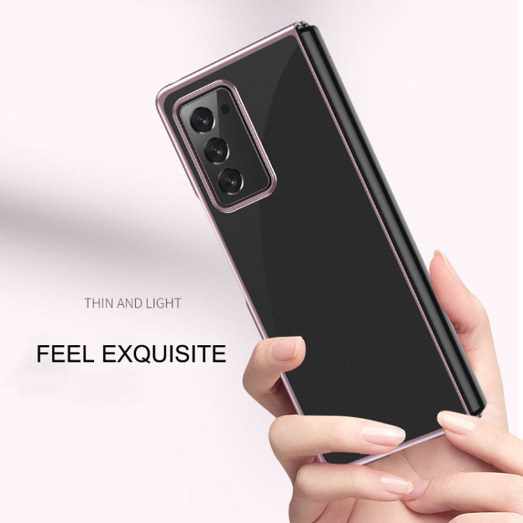 For Samsung Galaxy Z Fold2 5G Ultra-thin Electroplated Transparent Folding Case