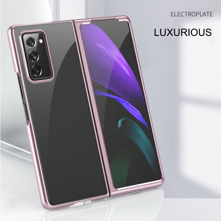 For Samsung Galaxy Z Fold2 5G Ultra-thin Electroplated Transparent Folding Case
