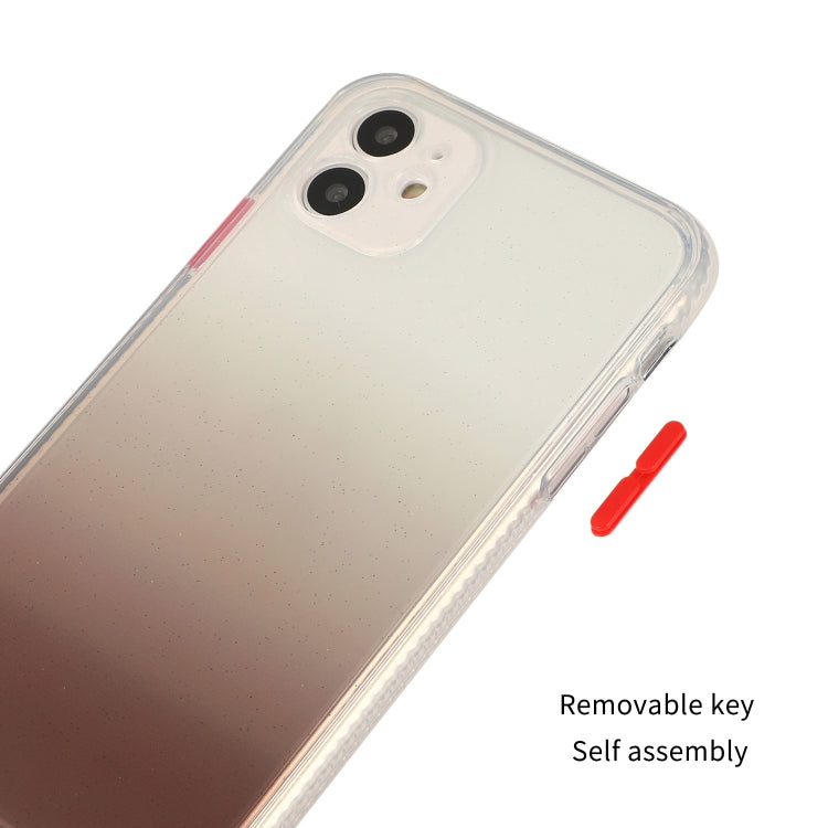 For iPhone 11 Pro Gradient Shockproof TPU + Acrylic Case with Detachable Buttons