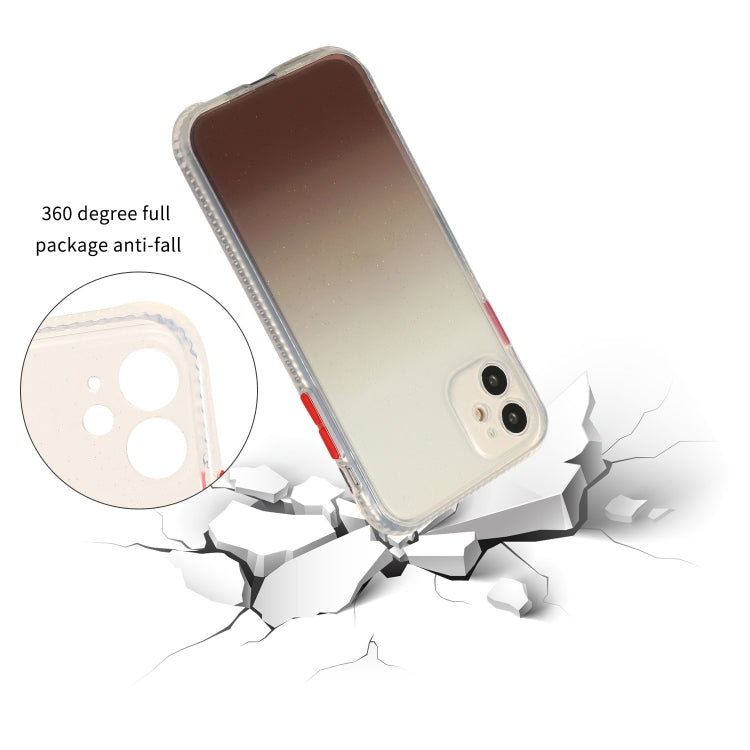 For iPhone 11 Pro Gradient Shockproof TPU + Acrylic Case with Detachable Buttons