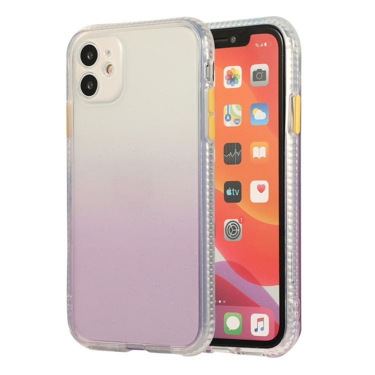 For iPhone 11 Pro Max Gradient Shockproof TPU + Acrylic Case with Detachable Buttons
