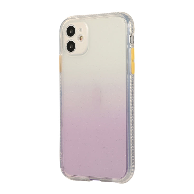 For iPhone 11 Pro Max Gradient Shockproof TPU + Acrylic Case with Detachable Buttons