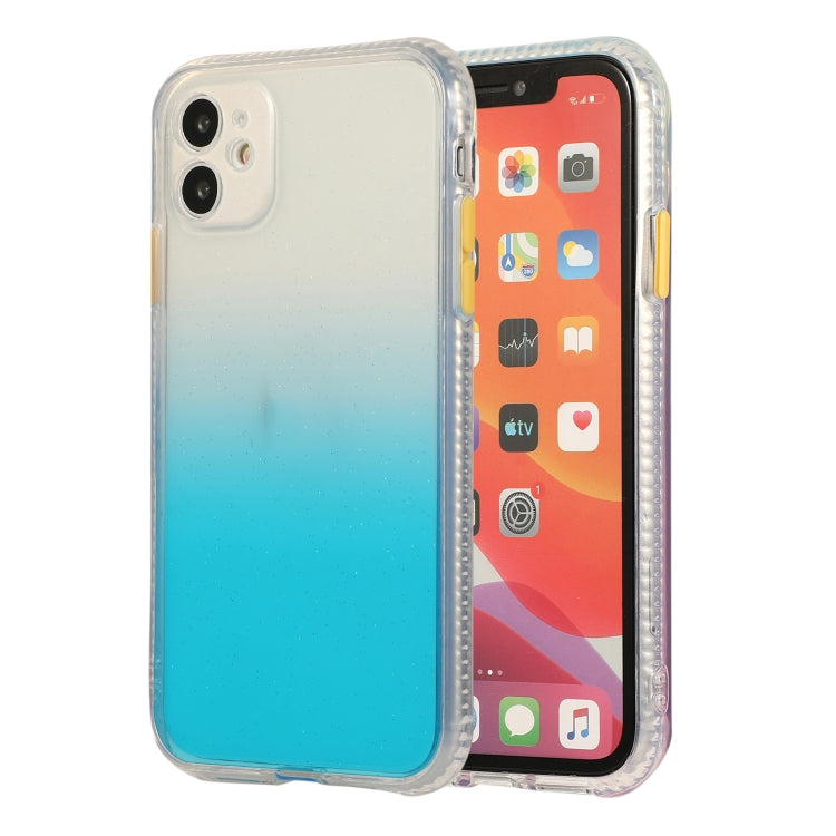 For iPhone 11 Pro Max Gradient Shockproof TPU + Acrylic Case with Detachable Buttons
