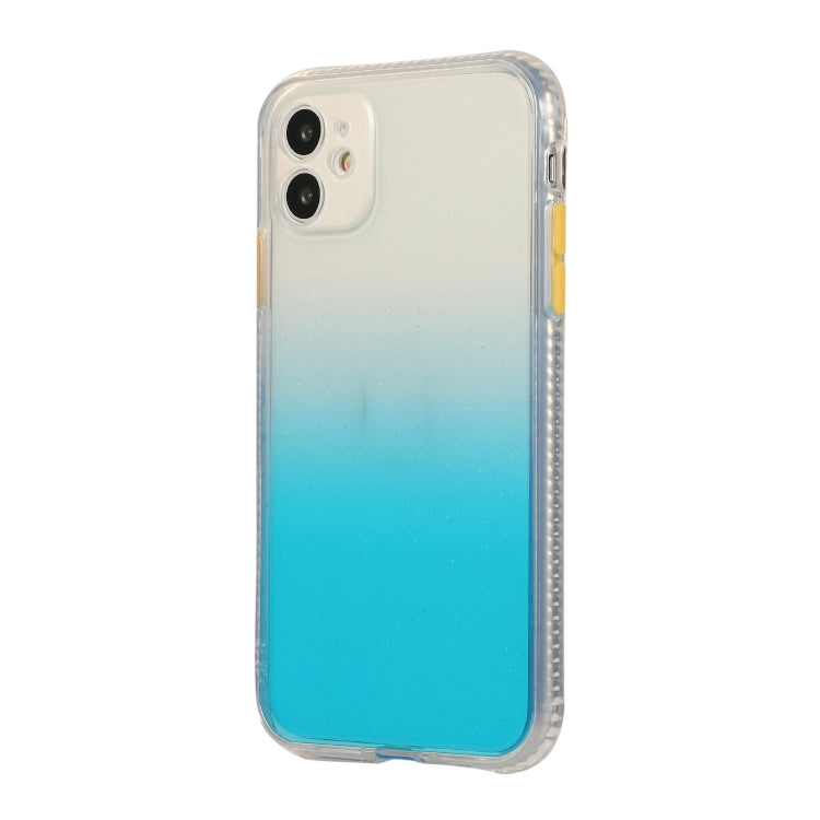 For iPhone 11 Pro Max Gradient Shockproof TPU + Acrylic Case with Detachable Buttons