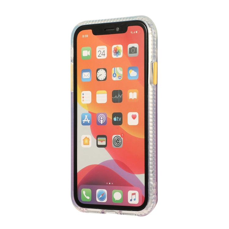 For iPhone 11 Pro Max Gradient Shockproof TPU + Acrylic Case with Detachable Buttons