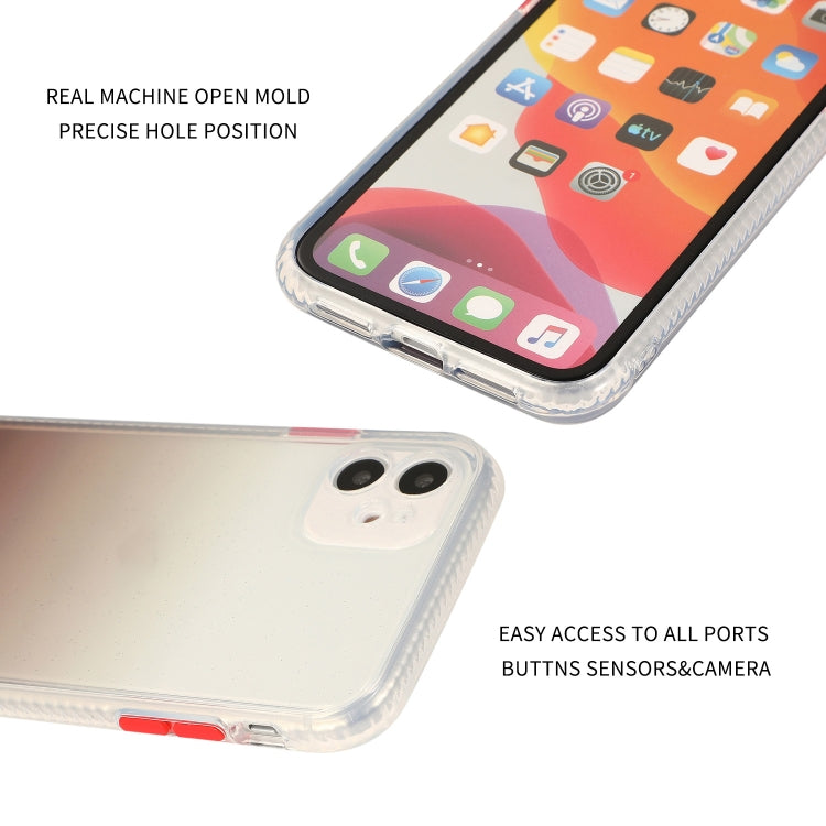 For iPhone 11 Pro Max Gradient Shockproof TPU + Acrylic Case with Detachable Buttons