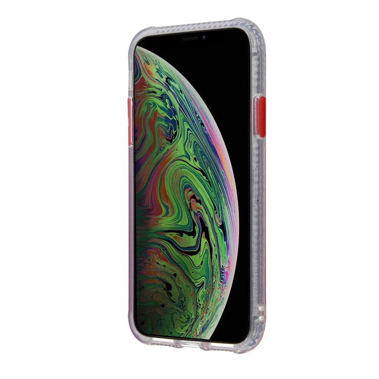 For iPhone XS Max Gradient Shockproof TPU + Acrylic Case with Detachable Buttons