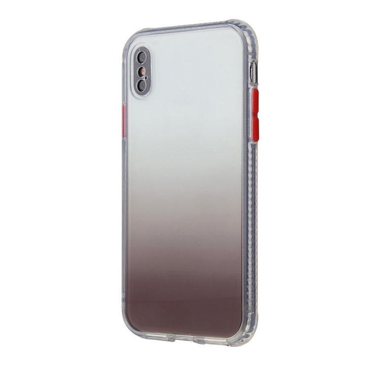 For iPhone XS Max Gradient Shockproof TPU + Acrylic Case with Detachable Buttons