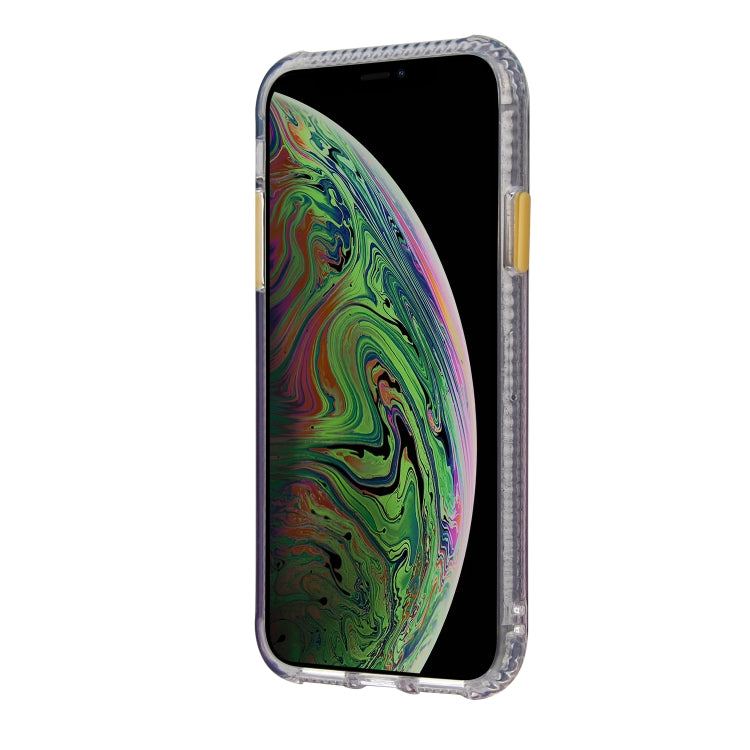 For iPhone XR Gradient Shockproof TPU + Acrylic Case with Detachable Buttons