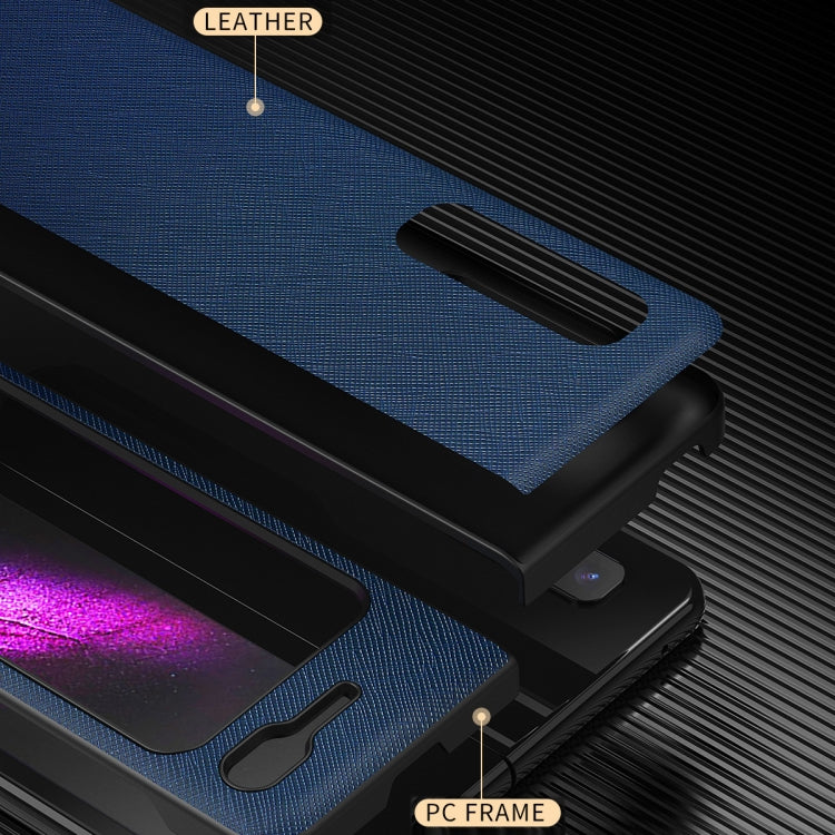 For Samsung Galaxy Fold 5G / Fold 4G Leather Texture + PC Full Coverge Folding Case
