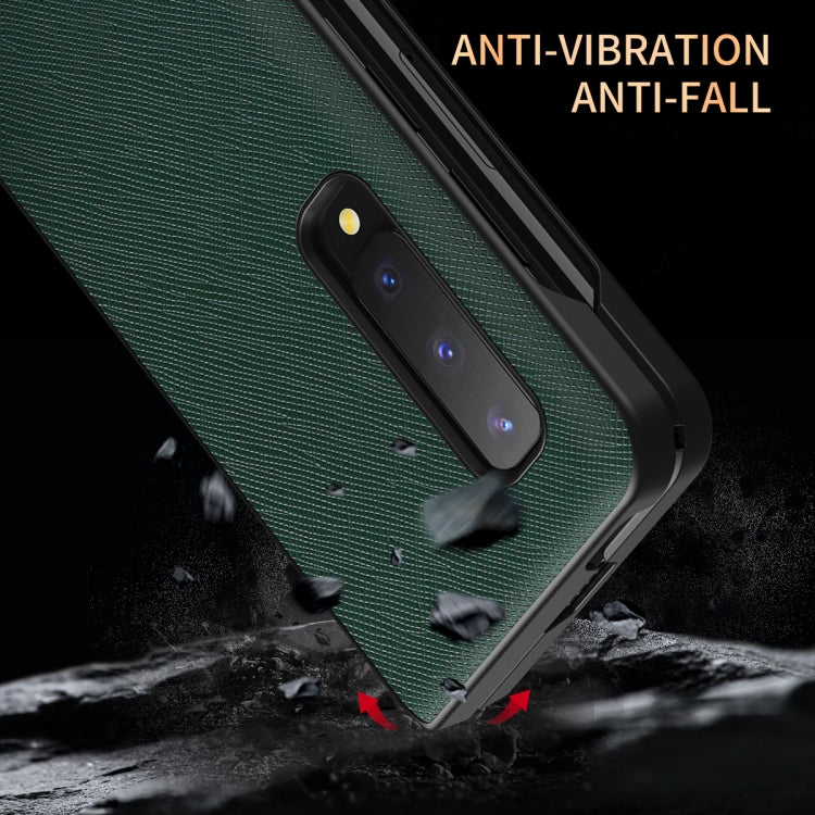 For Samsung Galaxy Fold 5G / Fold 4G Leather Texture + PC Full Coverge Folding Case