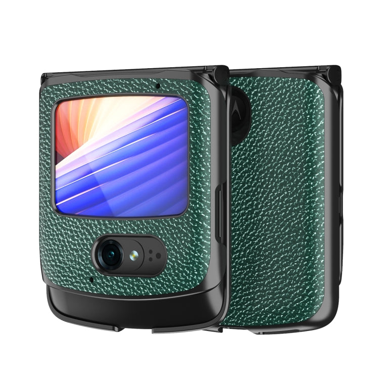 For Motorola Razr 2020 Leather Texture + PC Full Coverge Folding Case
