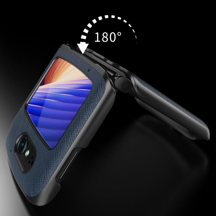 For Motorola Razr 2020 Leather Texture + PC Full Coverge Folding Case