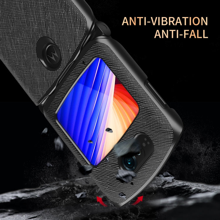 For Motorola Razr 2020 Leather Texture + PC Full Coverge Folding Case