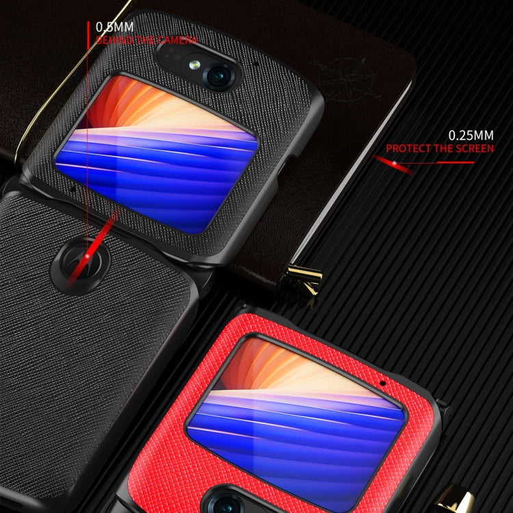 For Motorola Razr 2020 Leather Texture + PC Full Coverge Folding Case