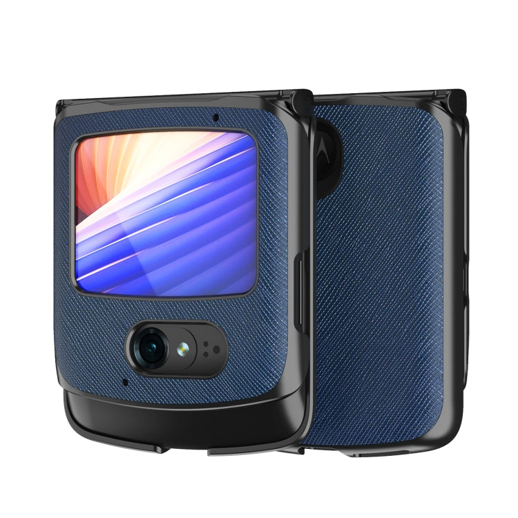 For Motorola Razr 5G Leather Texture + PC Full Coverge Folding Case