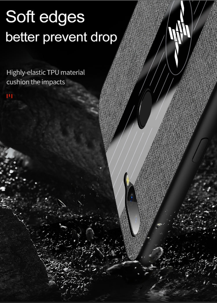 For OPPO A7X / F9 XINLI Stitching Cloth Textue Shockproof TPU Protective Case