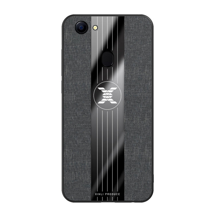 For OPPO A73 XINLI Stitching Cloth Textue Shockproof TPU Protective Case